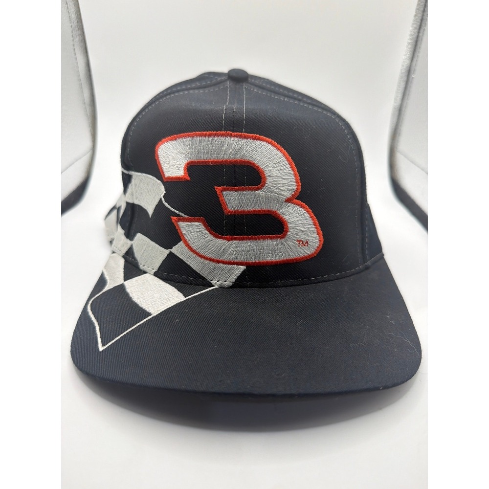 Dale Earnhardt Sr Hat #3 NASCAR Chase Snapback All Over Embroidered Flag Vintage